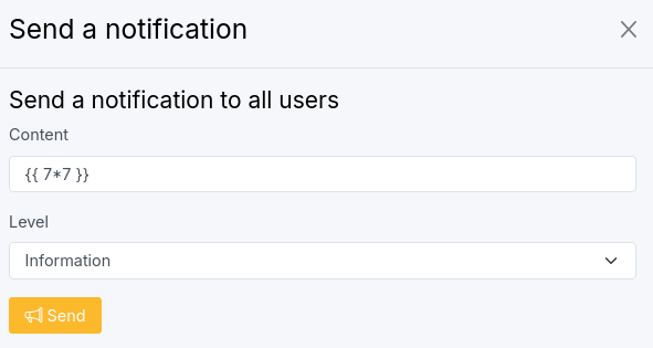 Send notification